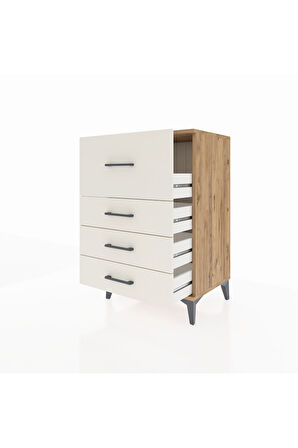 Hyperion Komodin 4 Çekmeceli 60x44x96 Çam-Aytaşı