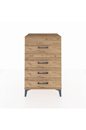 Hyperion Komodin 4 Çekmeceli 60x44x96 Çam-Çam