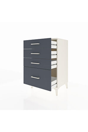Hyperion Komodin 4 Çekmeceli 60x44x96 Aytaşı-Antrasit