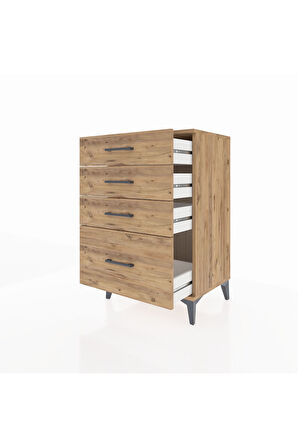 Hyperion Komodin 4 Çekmeceli 60x44x96 Çam-Çam