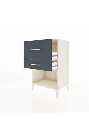 Hyperion Komodin 2 Çekmeceli 60x44x96 Aytaşı-Antrasit