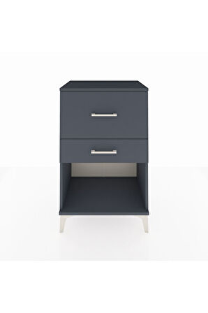 Hyperion Komodin 2 Çekmeceli 60x44x96 Antrasit-Antrasit
