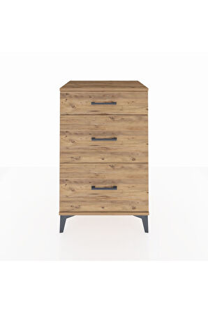 Hyperion Komodin 3 Çekmeceli 60x44x96 Çam-Çam