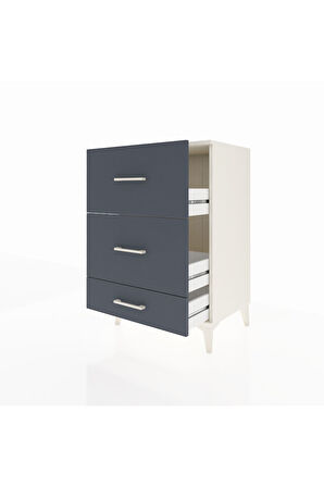 Hyperion Komodin 3 Çekmeceli 60x44x96 Aytaşı-Antrasit