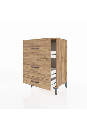 Hyperion Komodin 3 Çekmeceli 60x44x96 Çam-Çam