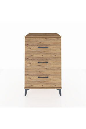 Hyperion Komodin 3 Çekmeceli 60x44x96 Çam-Çam