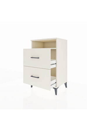 Hyperion Komodin Tek Raflı 2 Çekmeceli 60x44x96 Aytaşı-Aytaşı