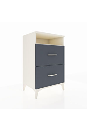 Hyperion Komodin Tek Raflı 2 Çekmeceli 60x44x96 Aytaşı-Antrasit