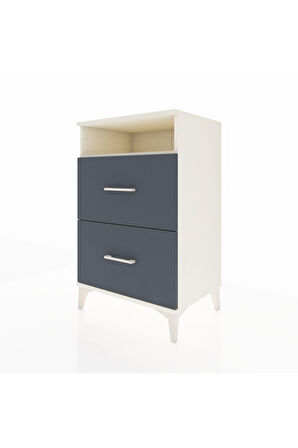 Hyperion Komodin Tek Raflı 2 Çekmeceli 60x44x96 Aytaşı-Antrasit