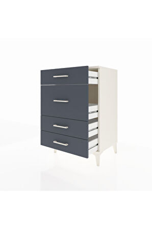 Hyperion Komodin 4 Çekmeceli 60x44x96 Aytaşı-Antrasit