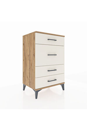 Hyperion Komodin 4 Çekmeceli 60x44x96 Çam-Aytaşı