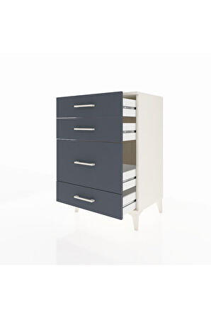 Hyperion Komodin 4 Çekmeceli 60x44x96 Aytaşı-Antrasit
