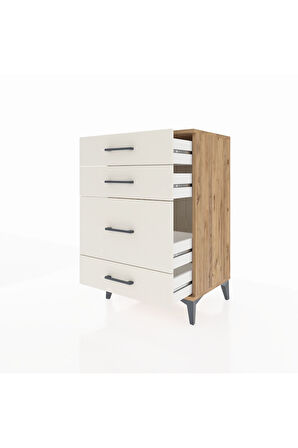 Hyperion Komodin 4 Çekmeceli 60x44x96 Çam-Aytaşı
