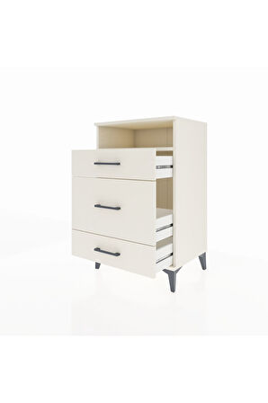 Hyperion Komodin Tek Raflı 3 Çekmeceli 60x44x96 Aytaşı-Aytaşı
