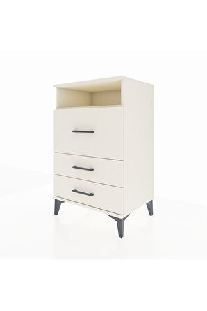 Hyperion Komodin Tek Raflı 3 Çekmeceli 60x44x96 Aytaşı-Aytaşı