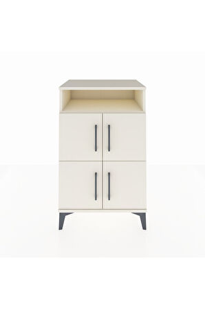 Hyperion Komodin 2 Raflı 4 Kapaklı 60x44x96 Aytaşı-Aytaşı