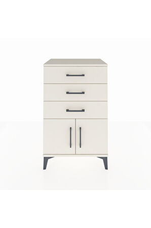 Hyperion Komodin 3 Çekmeceli 2 Kapaklı 60x44x96 Aytaşı-Aytaşı