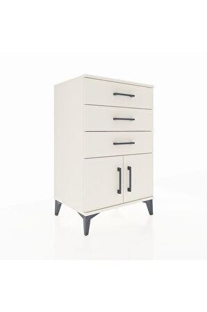 Hyperion Komodin 3 Çekmeceli 2 Kapaklı 60x44x96 Aytaşı-Aytaşı