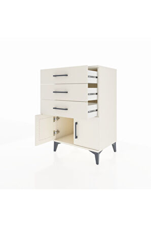 Hyperion Komodin 3 Çekmeceli 2 Kapaklı 60x44x96 Aytaşı-Aytaşı