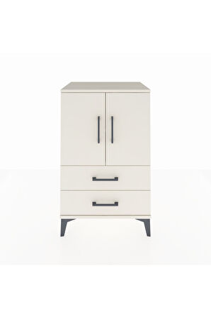 Hyperion Komodin 2 Raflı 2 Çekmeceli 2 Kapaklı 60x44x96 Aytaşı-Aytaşı