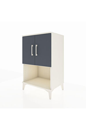 Hyperion Komodin 2 Raflı 2 Kapaklı 60x44x96 Aytaşı-Antrasit