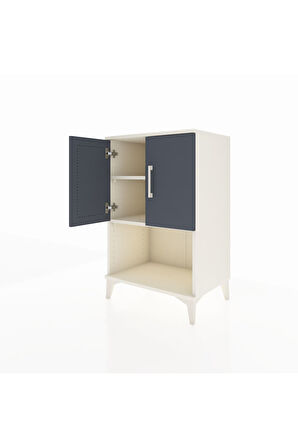 Hyperion Komodin 2 Raflı 2 Kapaklı 60x44x96 Aytaşı-Antrasit