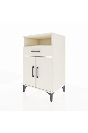 Hyperion Komodin 2 Raflı Tek Çekmeceli 2 Kapaklı 60x44x96 Aytaşı-Aytaşı