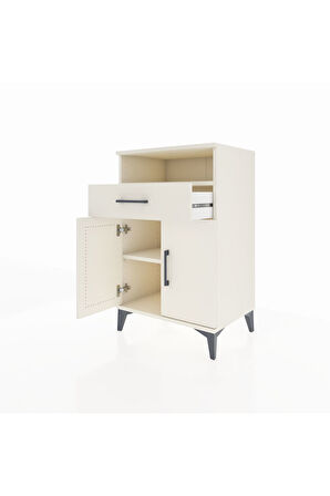 Hyperion Komodin 2 Raflı Tek Çekmeceli 2 Kapaklı 60x44x96 Aytaşı-Aytaşı