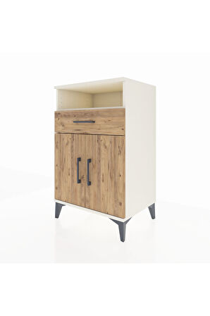 Hyperion Komodin 2 Raflı Tek Çekmeceli 2 Kapaklı 60x44x96 Aytaşı-Çam