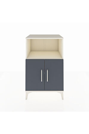Hyperion Komodin 2 Raflı 2 Kapaklı 60x44x96 Aytaşı-Antrasit