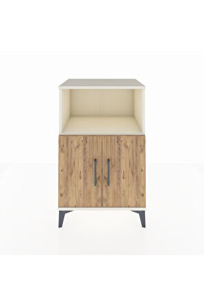 Hyperion Komodin 2 Raflı 2 Kapaklı 60x44x96 Aytaşı-Çam