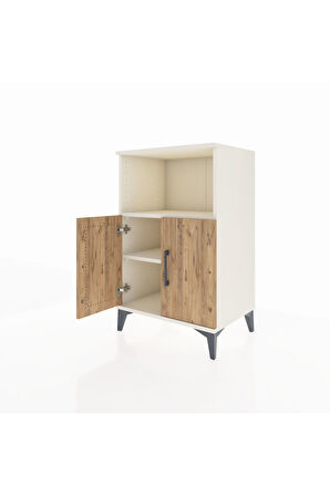 Hyperion Komodin 2 Raflı 2 Kapaklı 60x44x96 Aytaşı-Çam