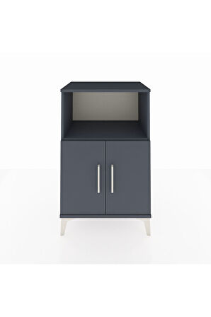 Hyperion Komodin 2 Raflı 2 Kapaklı 60x44x96 Antrasit-Antrasit