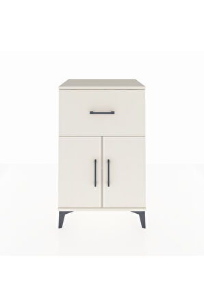 Hyperion Komodin Tek Raflı Tek Çekmeceli 2 Kapaklı 60x44x96 Aytaşı-Aytaşı