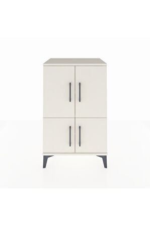 Hyperion Komodin 3 Raflı 4 Kapaklı 60x44x96 Aytaşı-Aytaşı