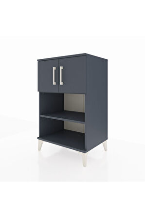Hyperion Komodin 2 Raflı 2 Kapaklı 60x44x96 Antrasit-Antrasit
