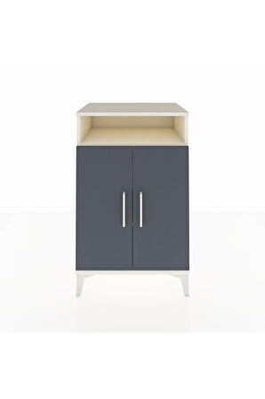 Hyperion Komodin 3 Raflı 2 Kapaklı 60x44x96 Aytaşı-Antrasit