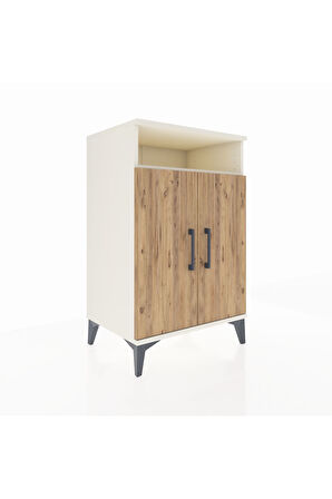 Hyperion Komodin 3 Raflı 2 Kapaklı 60x44x96 Aytaşı-Çam