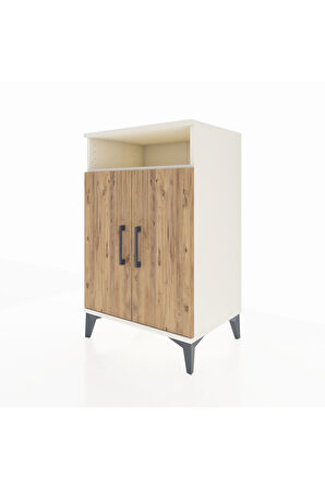 Hyperion Komodin 3 Raflı 2 Kapaklı 60x44x96 Aytaşı-Çam