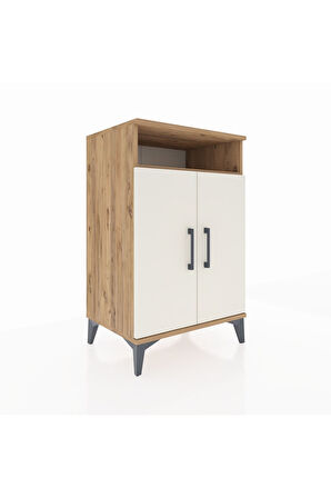Hyperion Komodin 3 Raflı 2 Kapaklı 60x44x96 Çam-Aytaşı