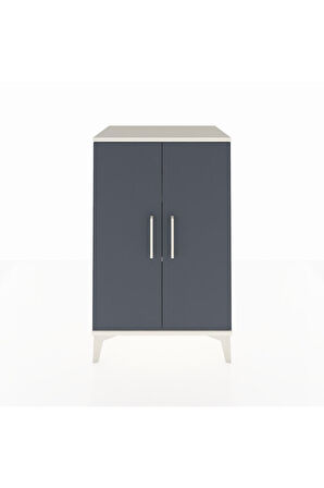 Hyperion Komodin 2 Raflı 2 Kapaklı 60x44x96 Aytaşı-Antrasit