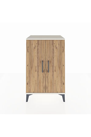 Hyperion Komodin 2 Raflı 2 Kapaklı 60x44x96 Aytaşı-Çam