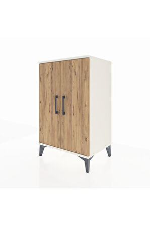 Hyperion Komodin 2 Raflı 2 Kapaklı 60x44x96 Aytaşı-Çam