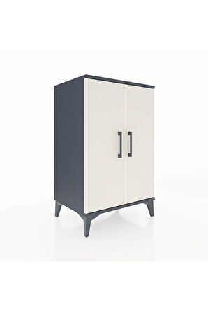 Hyperion Komodin 2 Raflı 2 Kapaklı 60x44x96 Antrasit-Aytaşı