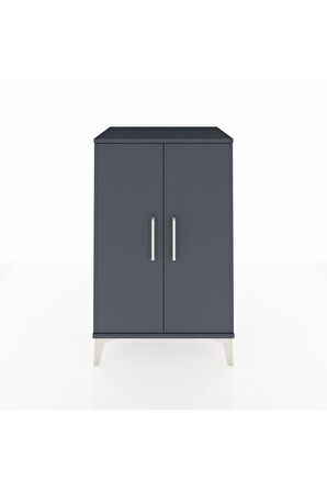 Hyperion Komodin 2 Raflı 2 Kapaklı 60x44x96 Antrasit-Antrasit