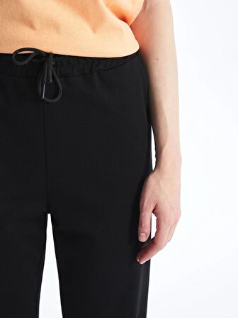 Kadın Beli Lastikli Düz Jogger Eşofman Altı