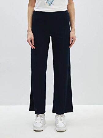 Beli Lastikli Düz Geniş Paça Kadın Eşofman Altı