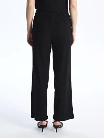 Kadın Beli Lastikli Düz Pantolon