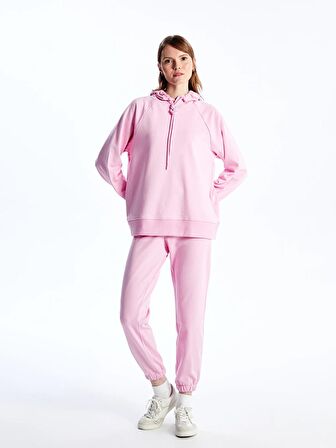 Kadın Beli Lastikli Düz Jogger Eşofman Altı