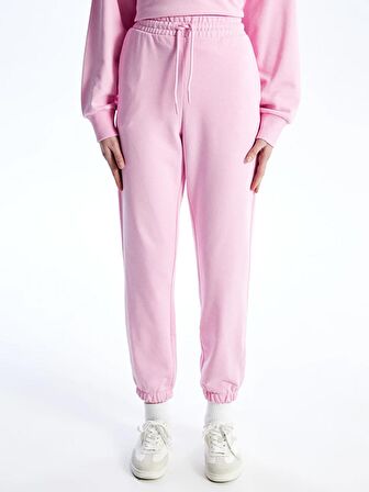 Kadın Beli Lastikli Düz Jogger Eşofman Altı